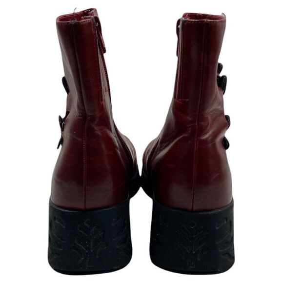 Esprit Women's Burgundy Jules Side Zip Ankle Boot US 4 - Picture 4 of 13